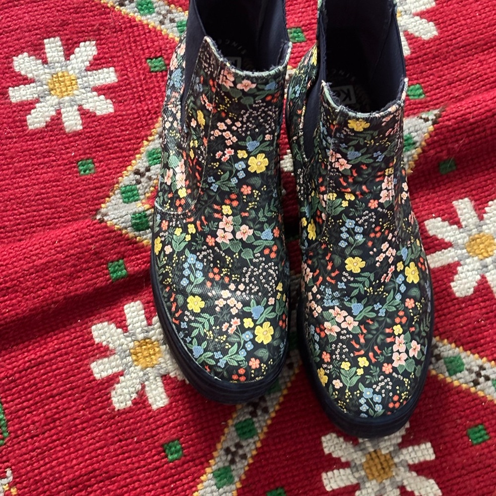 Keds x Rifle Paper Co. Floral Sneakers Chelsea Lug boot Mayflower floral print